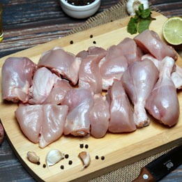 Dressed Chicken without Skin (Curry Cut)